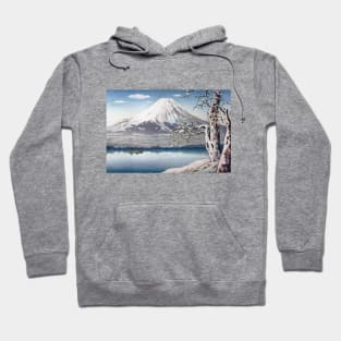 Yamanaka Lake in Winter by Tsuchiya Koitsu Hoodie